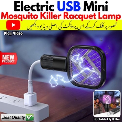 Mini Mosquito Killer Lamp 2 in 1 Multicunctional Angle Portable Bug Zapper Electric USB Rechargeable Mosquito Fly Bat Swatter Sunclimb Electric Fly Swatter,USB Mini Mosquito Swatter, Portable Fly Killer, Electric Insect Killer for Pest Control,Mosquito