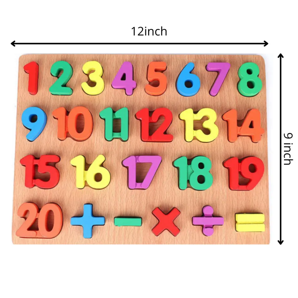 Educational learning letters numbers toy Alphabet Wooden Puzzle wooden matching game kids puzzle wooden board