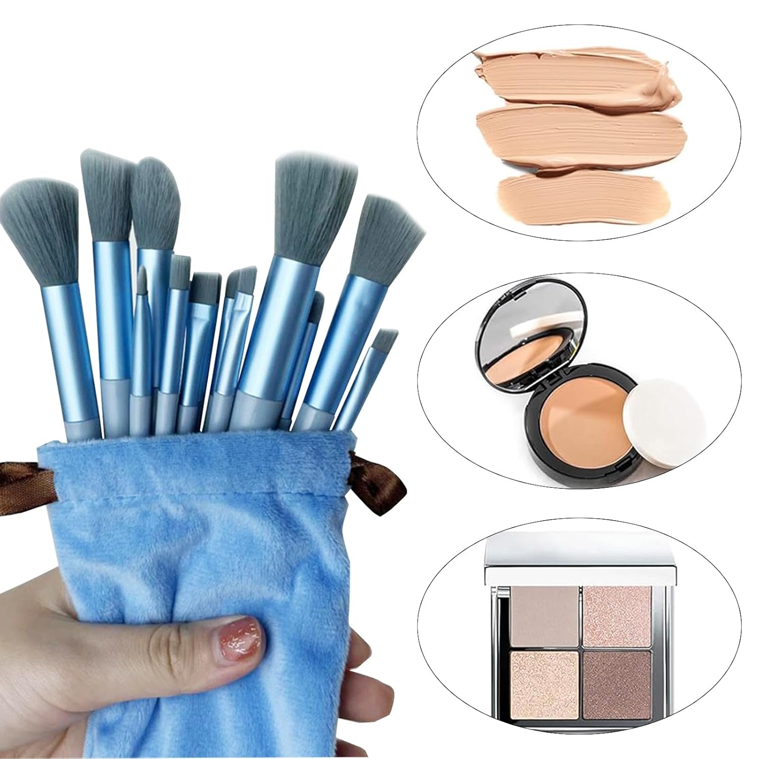 13 Pcs Makeup Brush Set Soft hair Loose Powder Eyeshadow Concealer Contour Eyeliner brush Foundation Beauty Cosmetic tools