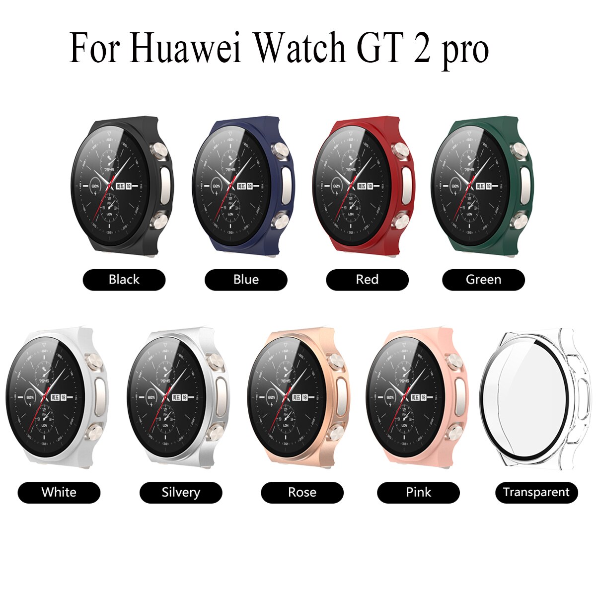 Protective Case For Huawei Watch GT 2 pro Watch Cover Tempered Glass Full  Screen Protector film for Huawei GT2 Pro watch Shell: Buy Online at Best  Prices in Pakistan | Daraz.pk