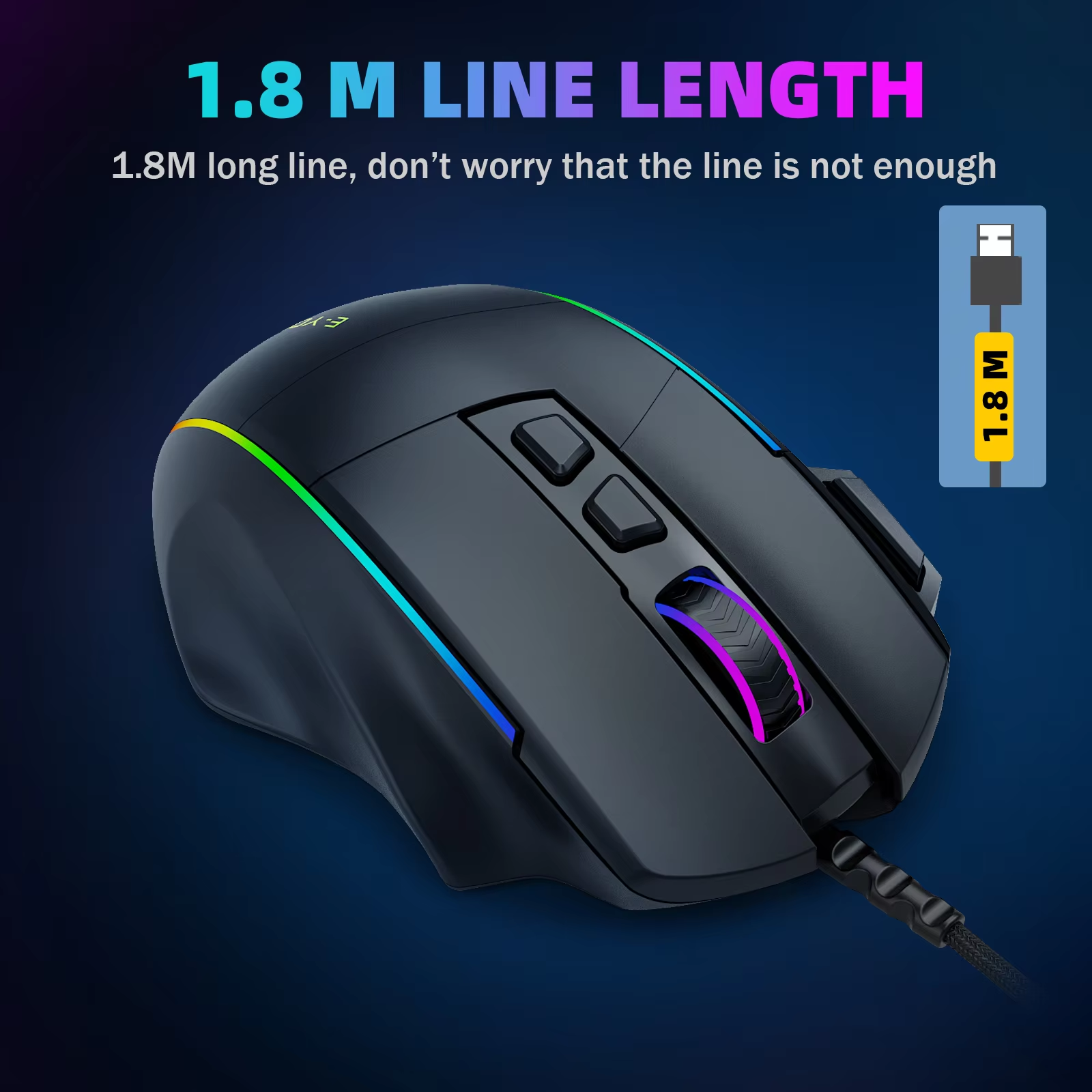 E-YOOSO X-49 Wired RGB Gaming Mouse 12400Dpi with 8 Programmable Buttons and Extra Fire Button Ergonomic Design 23 98e7e736133b4f7a97efab3cb70a8780