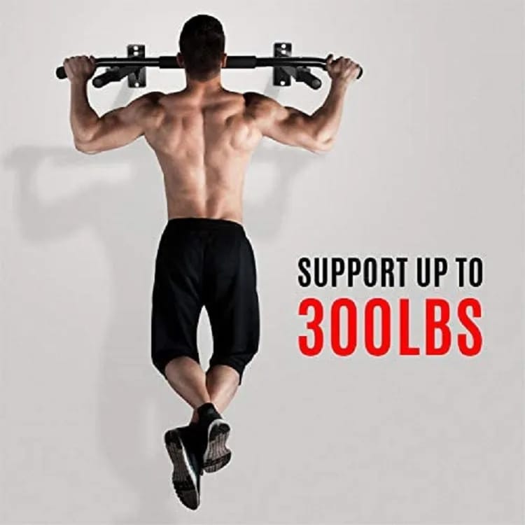 Pull Up Bar 6 Grips Chinup Bar  Pull up Side Pulley Bar Wall Mounting Chin up Bar Combo Solid Fitness Gym Accessory for Home Gym Black AMBALA FITNESS.
