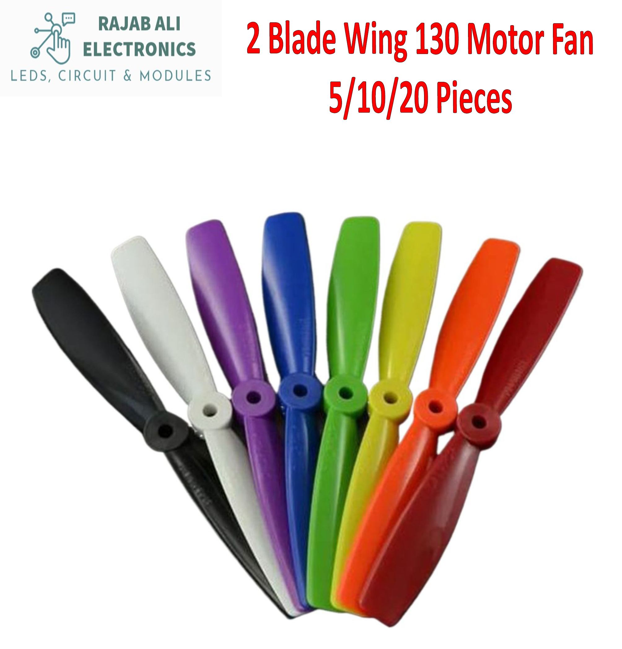 High-Quality 2-Blade Propeller Set for 130 Motor - Assorted Colors, 10/20 Pieces, New Drone Accessories