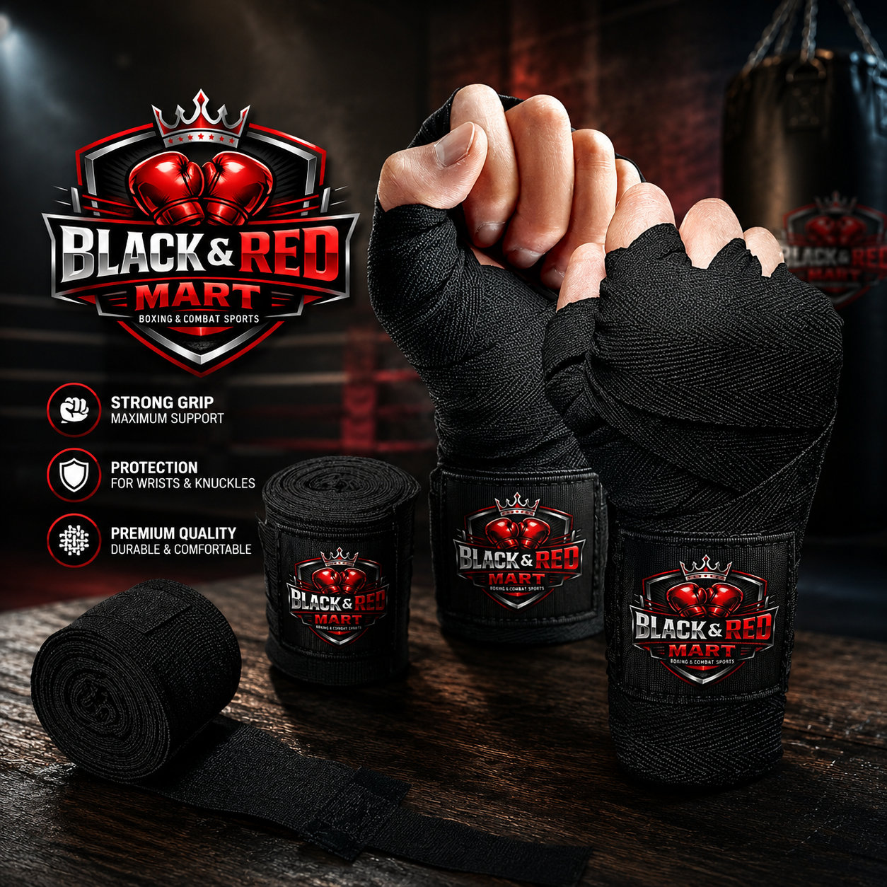 5 Meter Hand Wrap Boxing Hand Wraps Hand Bandage Boxing Bandage Wrist Grips Hand Band MMA Wrist Band Boxing Fitness Gym Yoga (1 Pair). price in Pakistan