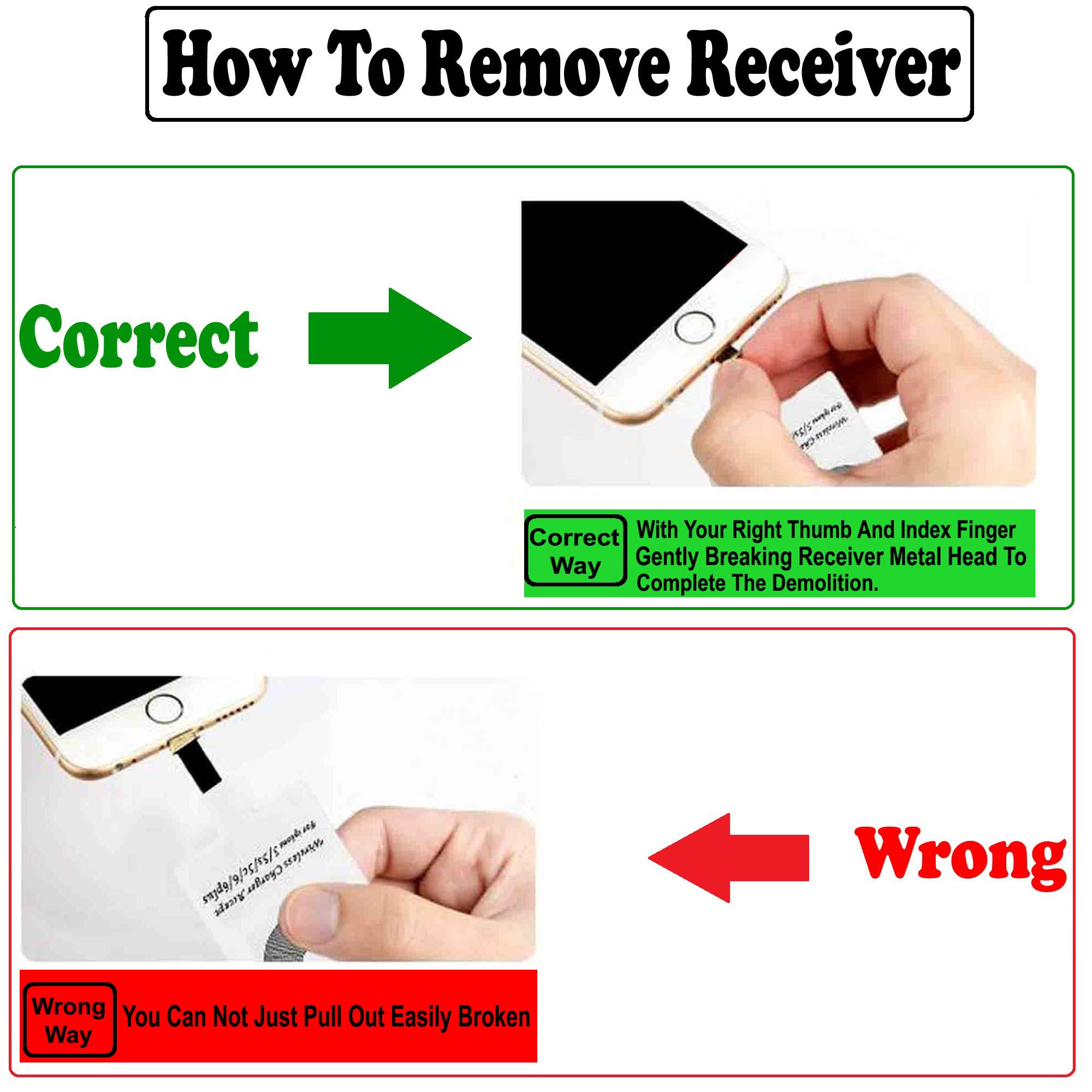 Universal  USB Lightning Wireless Charging Receiver Module Mobile Wireless Charging Converter Module Wireless Charging Receiver Adapter Qi Wireless Charging Receiver Chip Module Adapter Wireless Charger Converter Adapter Mobile Gadgets