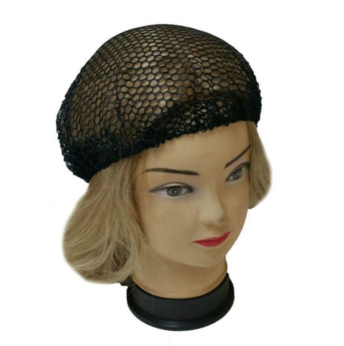 Weaving Net Cap Mesh Hair Cover - Black