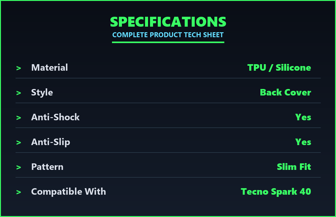 Tecno Spark 40 specifications