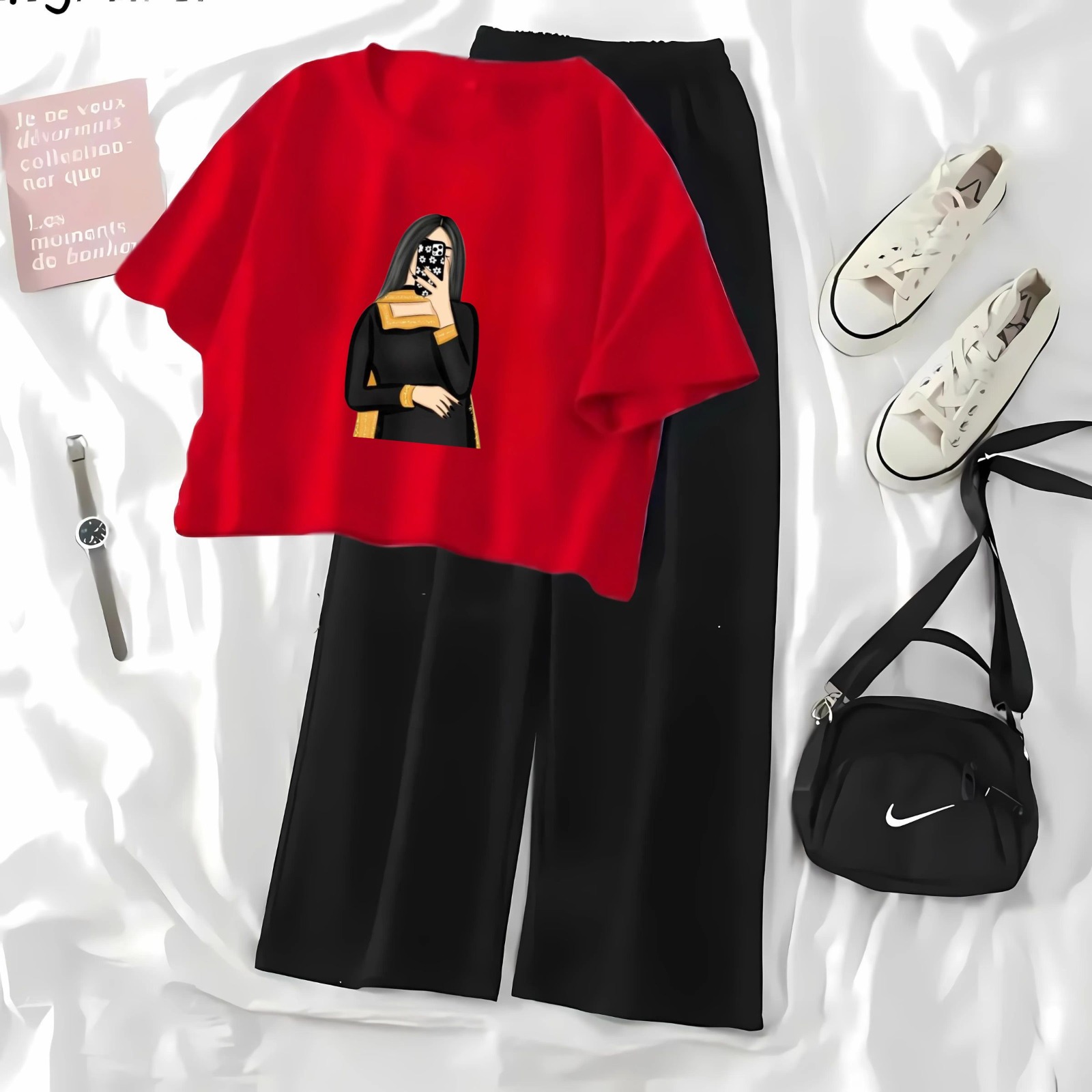 High Quality Crop Top Suits For Women and Girls Tshirts and Trouser