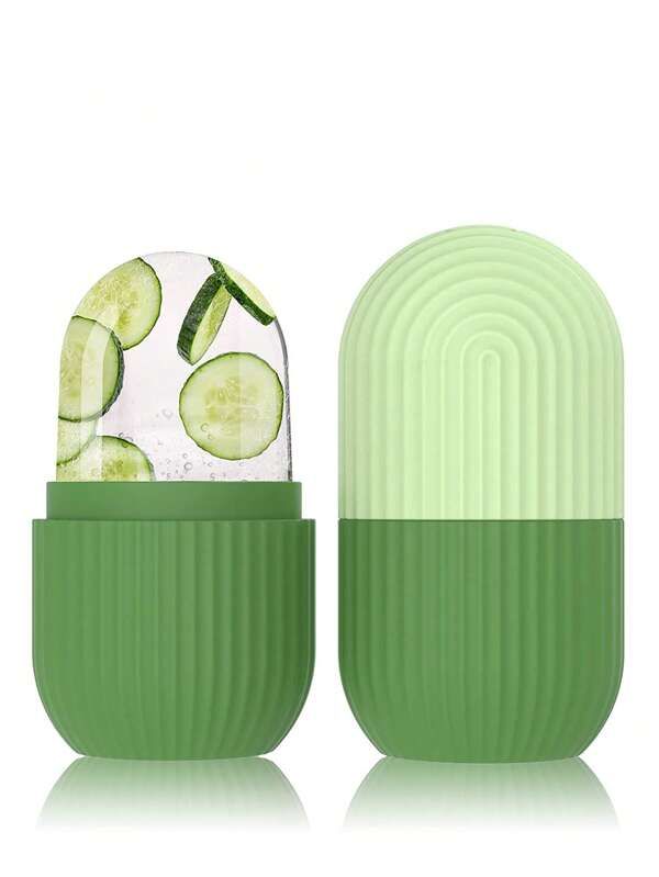 Silicone Ice Cube Roller Massager for Face Silicone Cube Tray Shape Face Facial  Eyes and Neck Naturally Conditioning and Skin Care - Reusable Massage Silicone Ice Mold Face Massage Roller Frozen Facial Reusable Ice Face Roller Skincare Tool