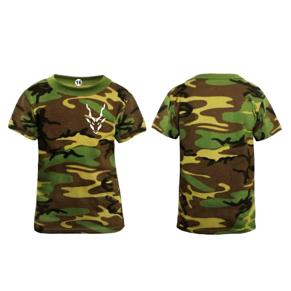 Kids Commando T Shirt with Markhor logo Army camouflage DRI-FIT