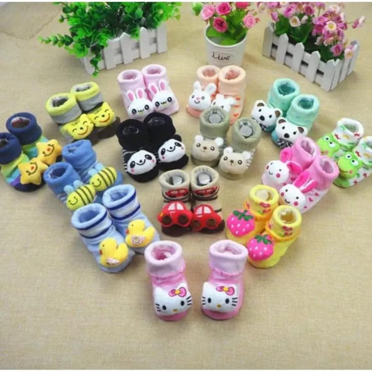 2 in 1 Baby Socks and Shoes -baby Toddlers Booties 0 - 12 month