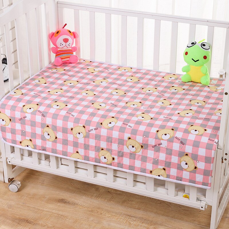 Crib Sheet Waterproof Baby Urine Changing Mat Cotton Reusable Infant ...