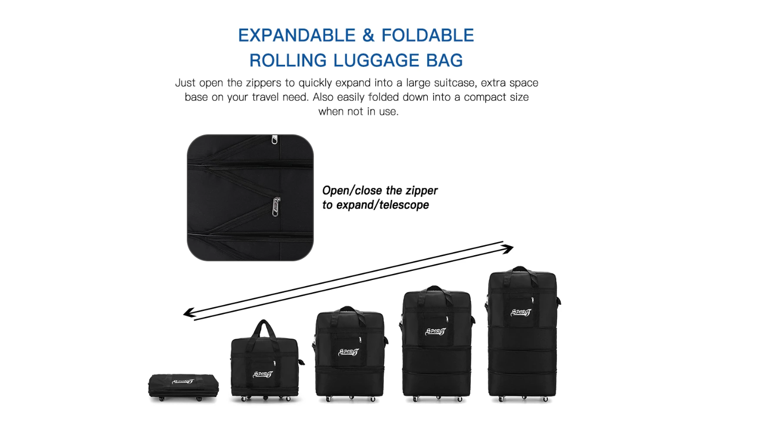Bagzillas: Top Quailty Traveling Bag With Rouler Wheels Extra Big Capacity Expandable Luggage Bag Waterproof/Durable Base Handbag Weekender Bag Traveling Bag For Men women