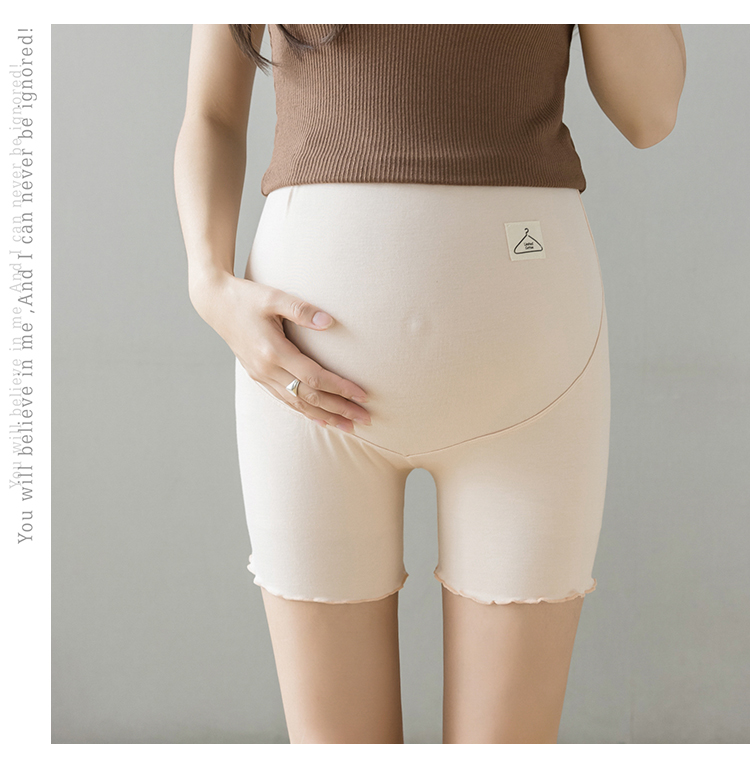 Solid Color Maternity Belly Pants Solid Color High Waist Thin Cool