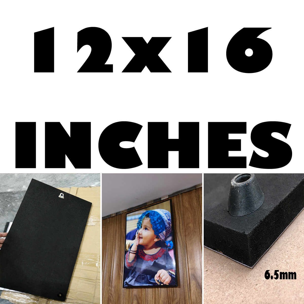 High-Quality Custom Photo Frame 4x6-12x18 Inch HD Print with Lamination, New, Table Stand & Wall Mount - Modern Style
