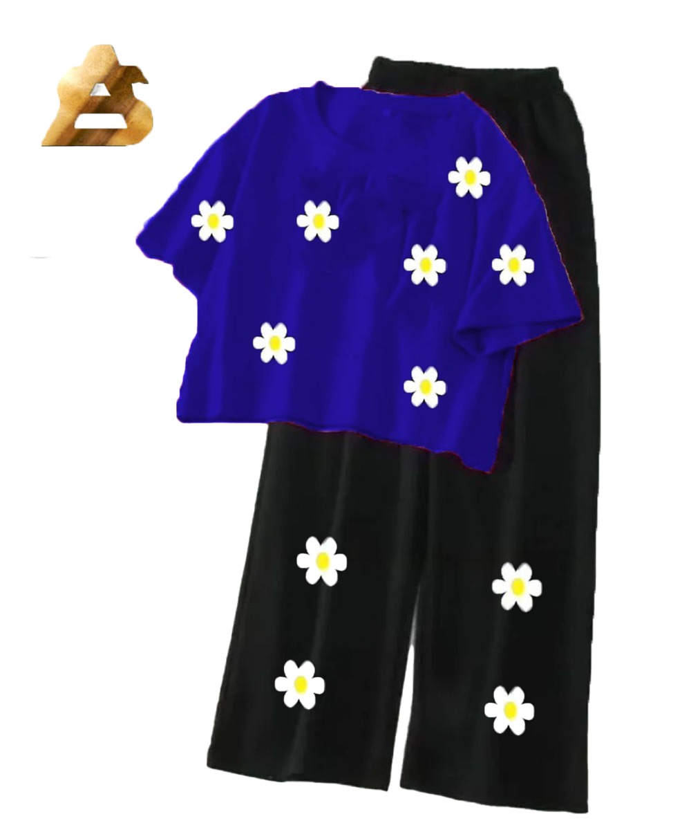 Palazzo Pants and Crop Top Set for Women  Summer High Quality Fabric Casual Short Sleeve Style Multiple Colors Available