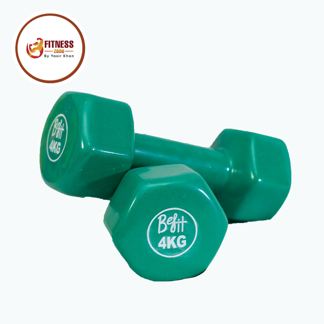 Vinyl Coated Dumbbells Pair (1kg to 5kg) – Non-Slip Fixed Weight Hand Dumbbells for Men & Women | Home Gym, Strength Training, Toning & Warm-Up | Colour-Coded, Floor-Friendly