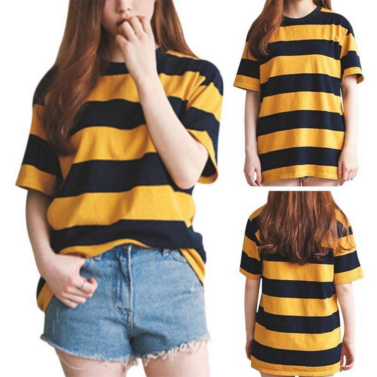 Half Sleeve Tee Casual Tops 