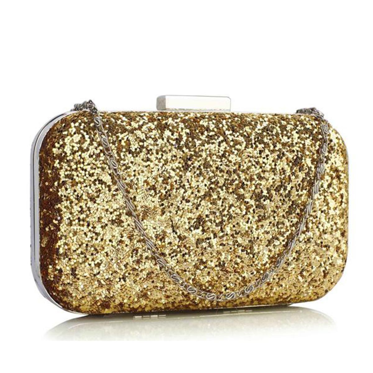 gold sequin bag