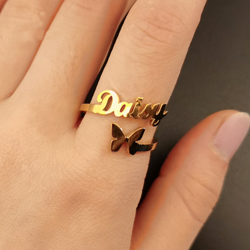 The Jewel Lodge Customize Name Rings for Girls, Jewellery for girls, Rings for girls, Name rings, Ring with name
