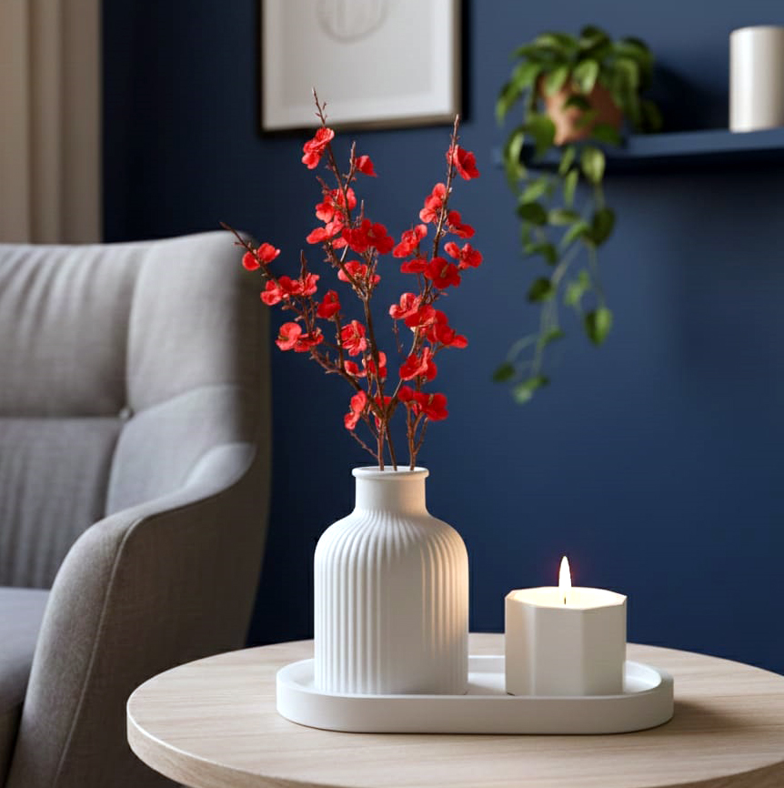 Candle Cup,Vase and Oval Tray, Decor Set | customised | Alif Decor