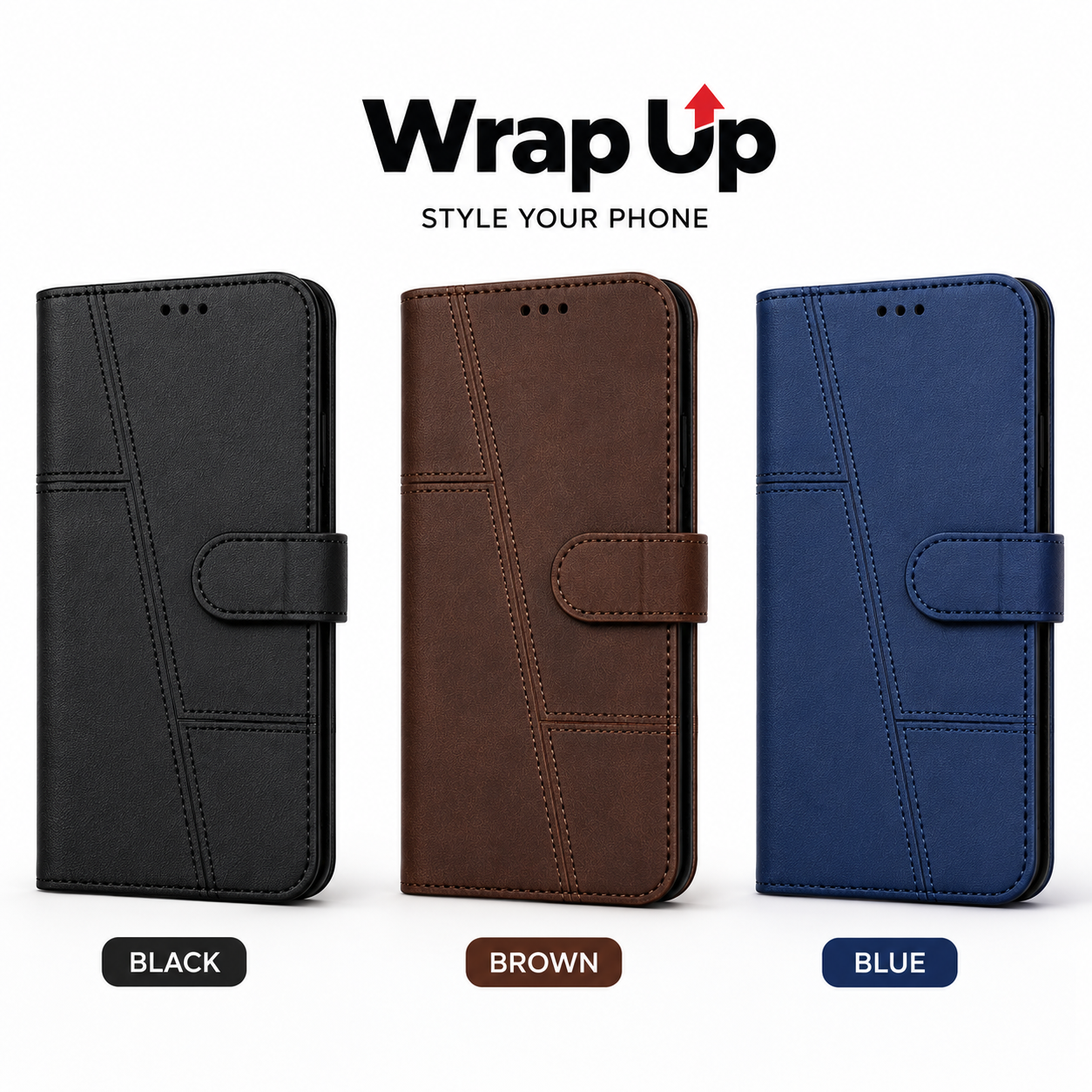 Vivo Y100 Premium Leather Wallet Book Cover Case with Card Holder