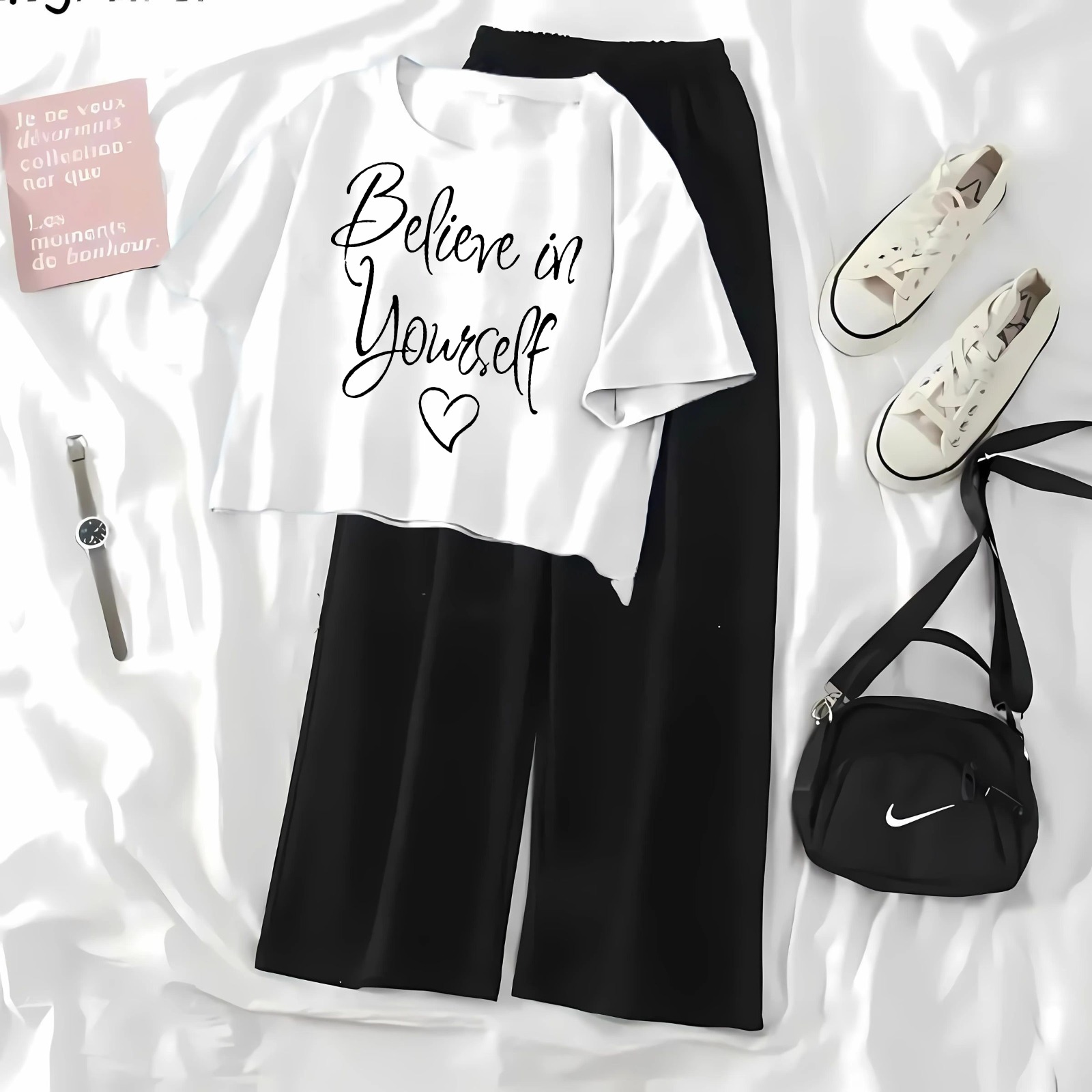 Printed Half Sleeves Printed Cotton Jersey Ladies Sleep Dress Night Wear with Shirt and Trouser (Complete Sleeping Suit) For Women and Girls