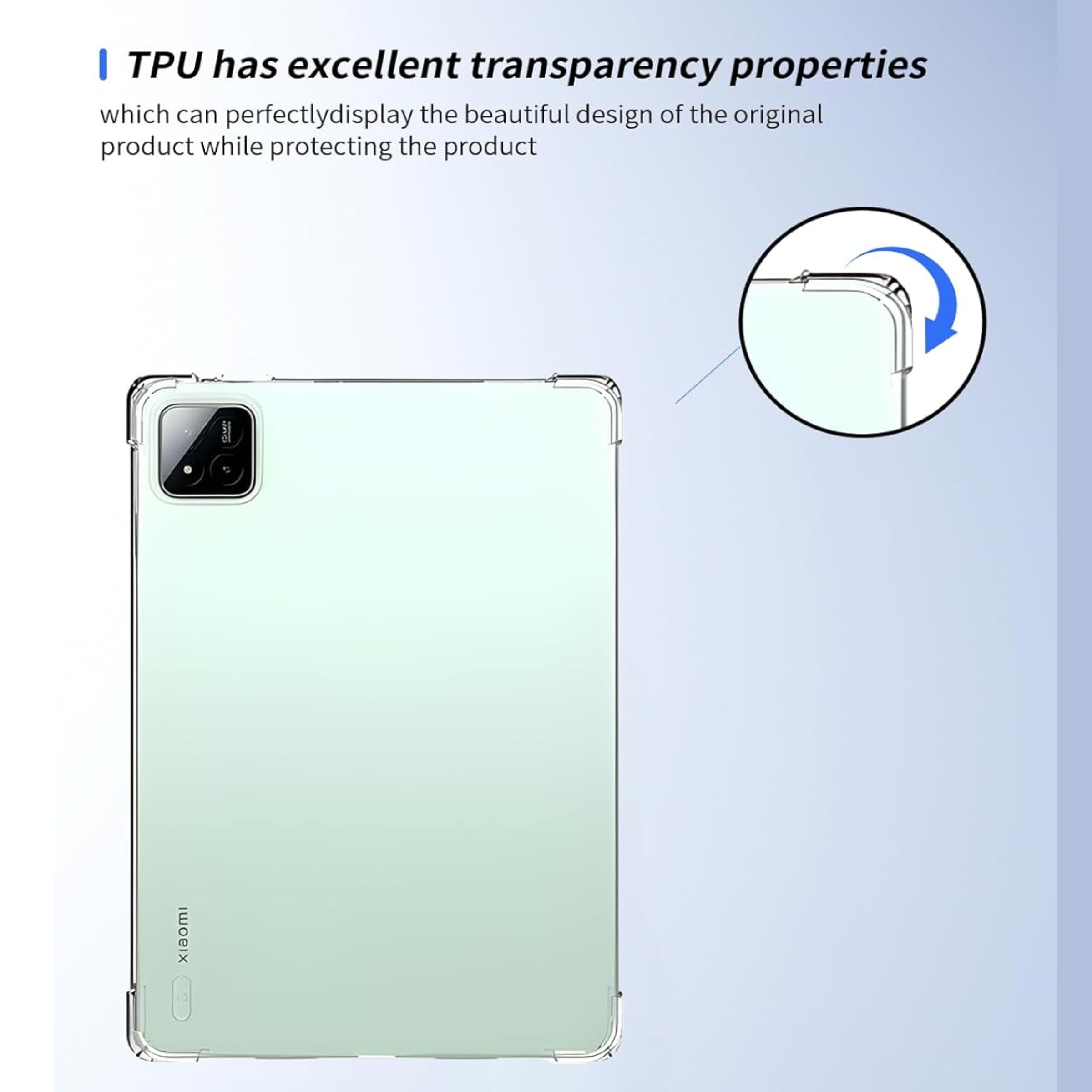 for Xiaomi Mi Pad 7/7 Pro 11.2 inch Cover Full Coverage Corner Soft TPU Shockproof