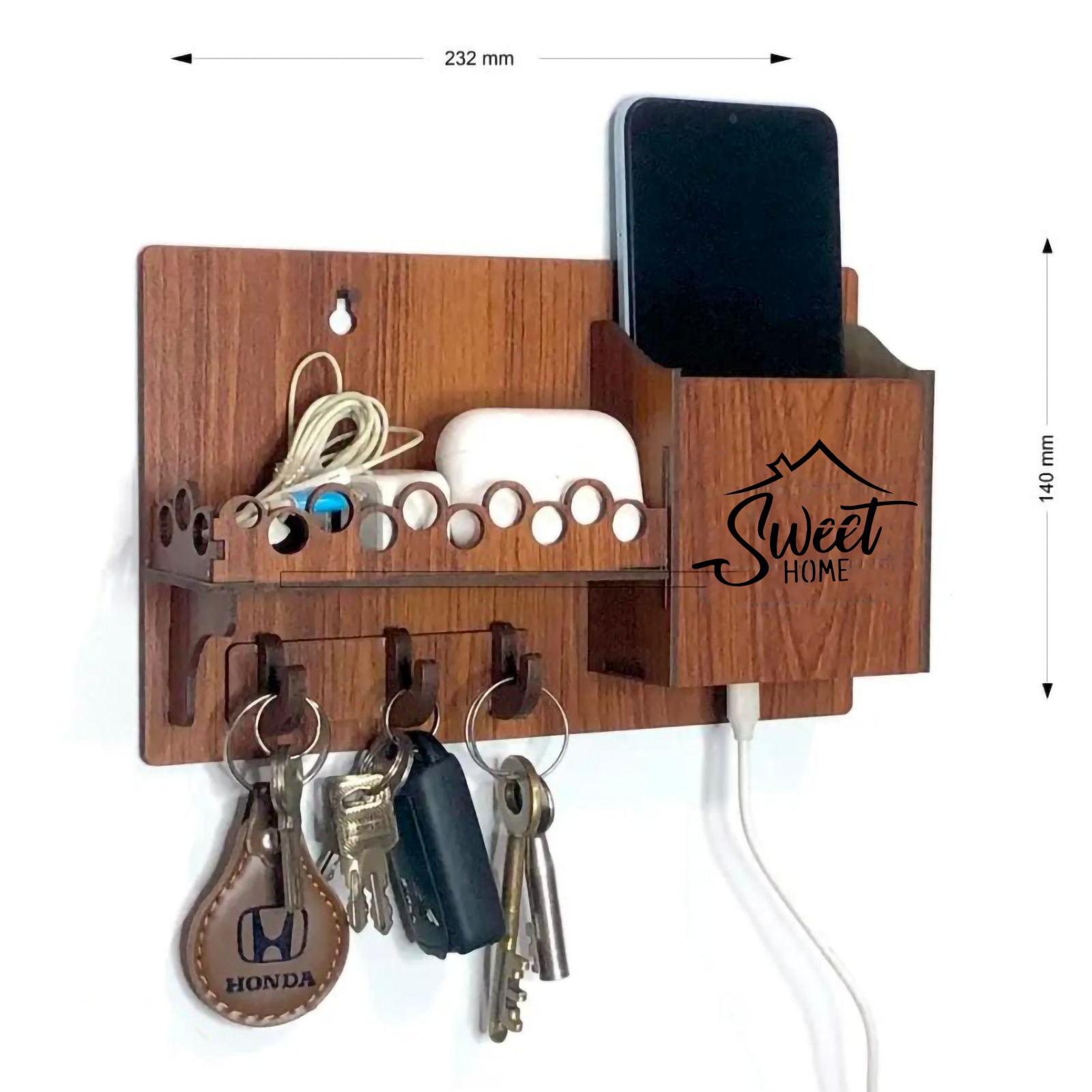 Mister Traders Brand Wooden Key Holder I Key Holder Wall I Key Holder For Wall I Key Holder Wall Hanger I Key Holder Wall Hanging I Key Holders I Home Design Key Holder I Decorating items I Decorating items for home I Decoration Pieces