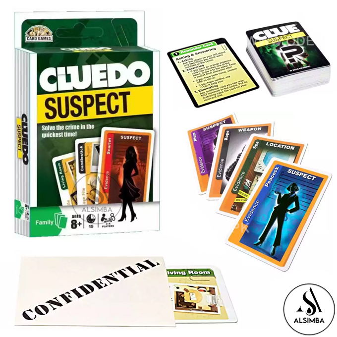 Cluedo Suspect Card Game Best Imported High Quality New Special