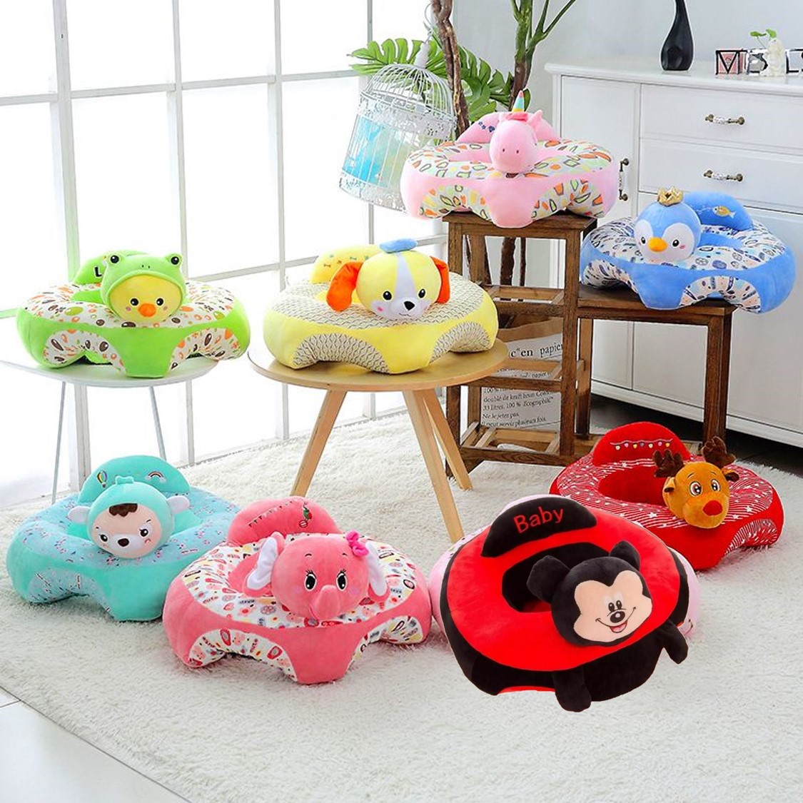 Baby Booster Seat Stuffed Plush Sofa Children Support Seat Baby Carrier Soft Babies Toys