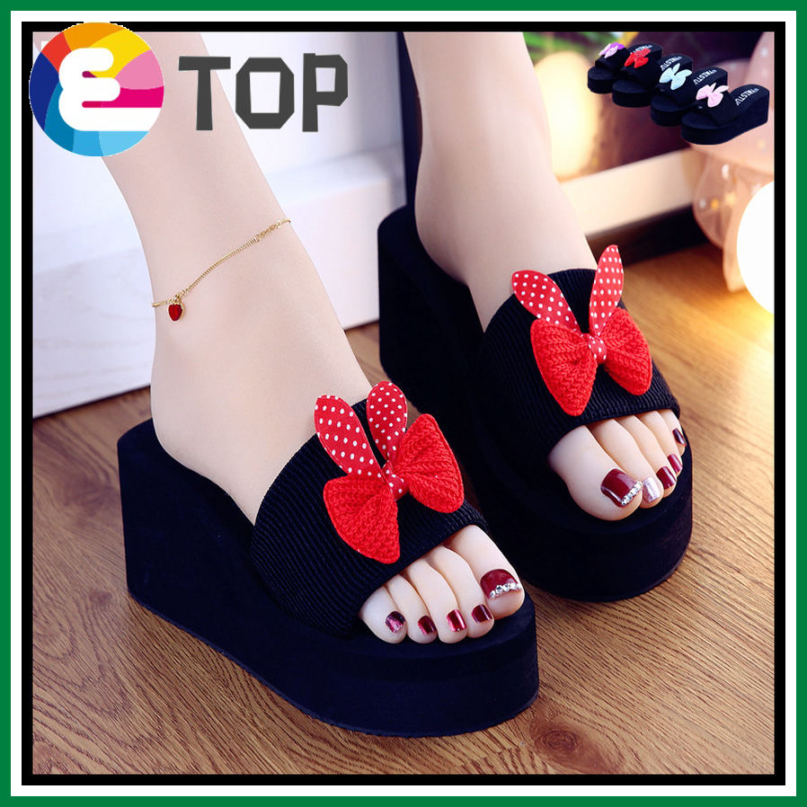 high heel rubber slippers