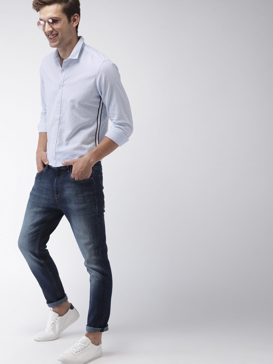 YNG Iight Blue  Premium Egyptian Cotton Formal Shirts For Men