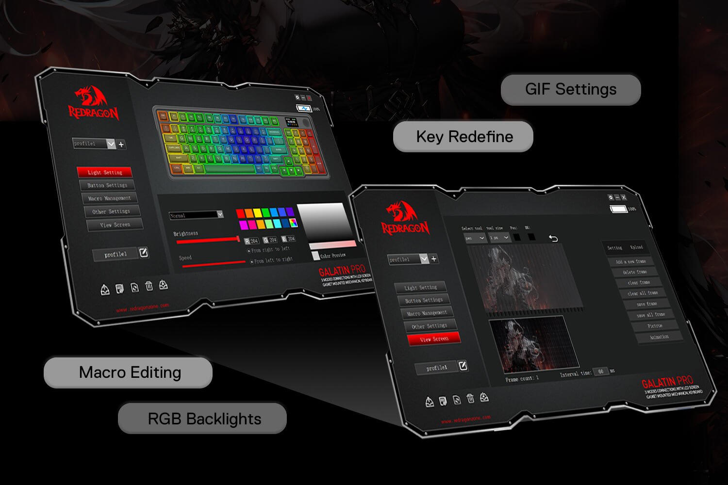 Redragon ARTEMIS K719 PRO Anime Wireless Gasket Gaming Keyboard with Hype Screen & Knob, 95 Keys Mechanical Keyboard with Custom Linear Switch 26 99ebf3103ca5d5a0218bb7eb25461324