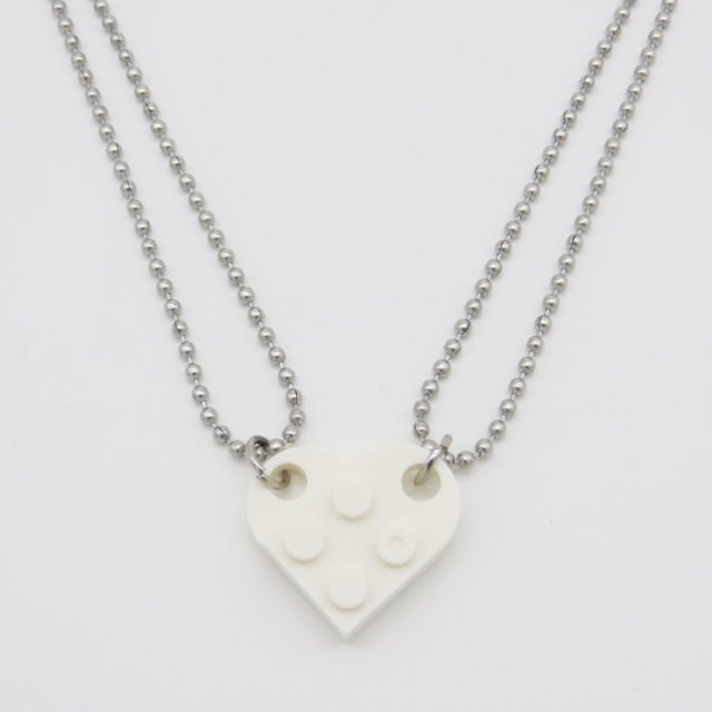 2pcs Trendy Couples Brick Lego Heart 