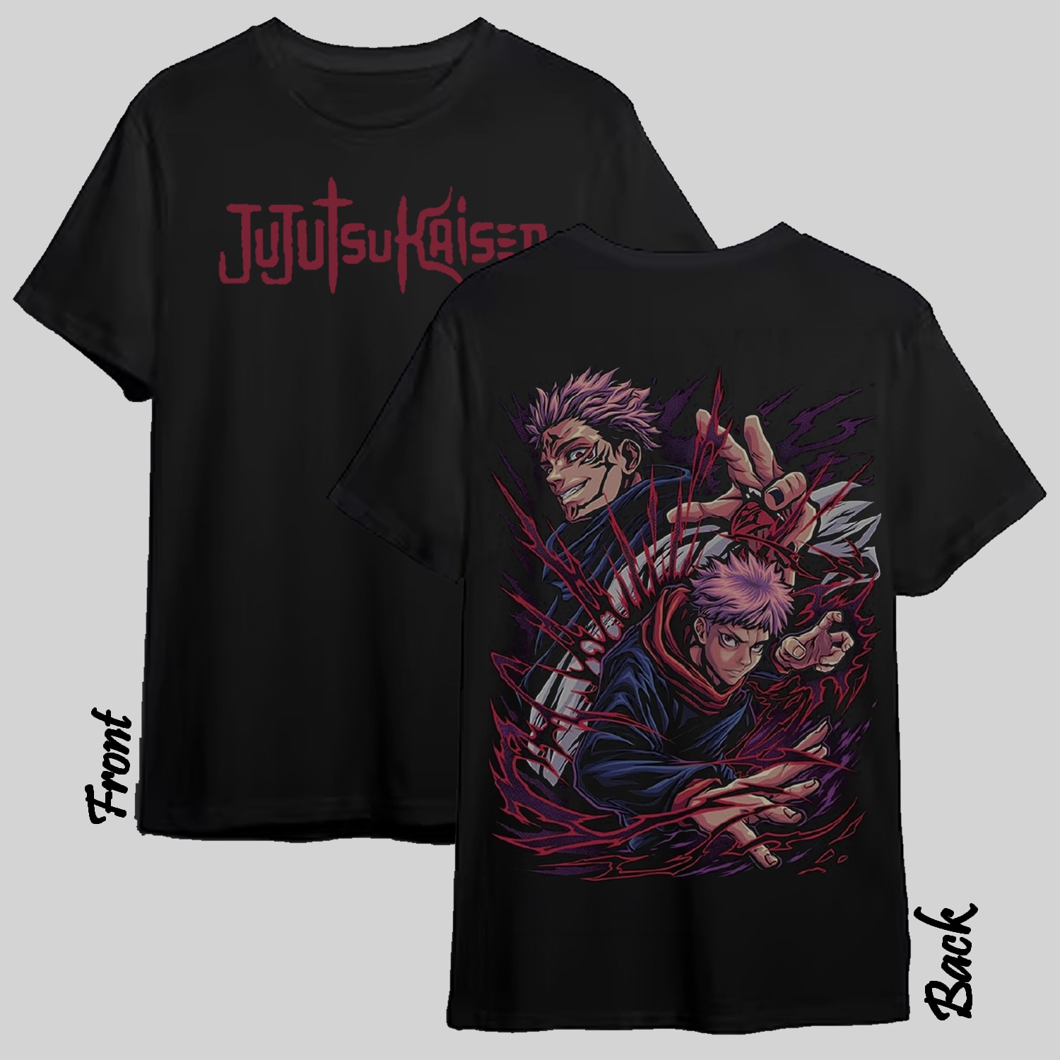 Jujutsu Kaisen Tshirt Whimsy Print Tee For Anime Boys And Girls Digital Printed