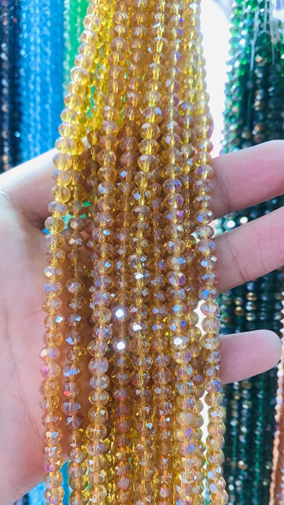6mm Crystal Beads (80+ Pieces) for DIY Jewelry Making & Clothing Designs – High-Quality AB Crystal Beads | Yarn Vista
