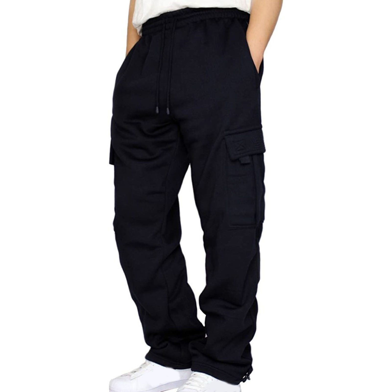 Men Trousers Young Multi Pockets Cargo 