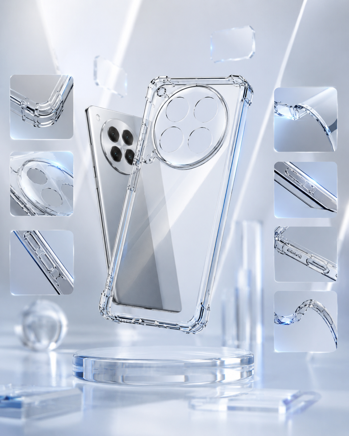 Transparent TPU Case for Realme C100i | Crystal Clear Shockproof Soft Back Cover | Air Cushion Corners | Camera & Screen Protection