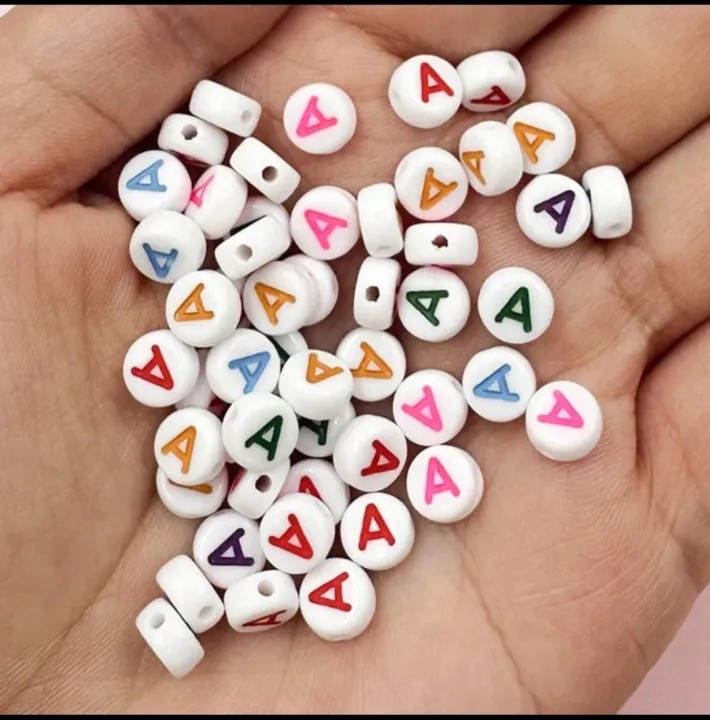25 / 50 / 100 pcs A Letter Alphabet Acrylic Beads Flat Heart Alphabet Beads Ideal For charms Bracelets Necklaces For Jewelry Making
