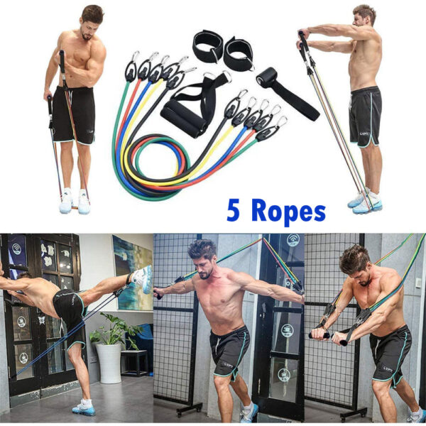 Resistance Bands Set for Exercise & Fitness | Durable Loop Bands for Yoga, Pilates, Strength Training, & Rehabilitation | Multi-Level Resistance | Home & Gym Workout Equipment