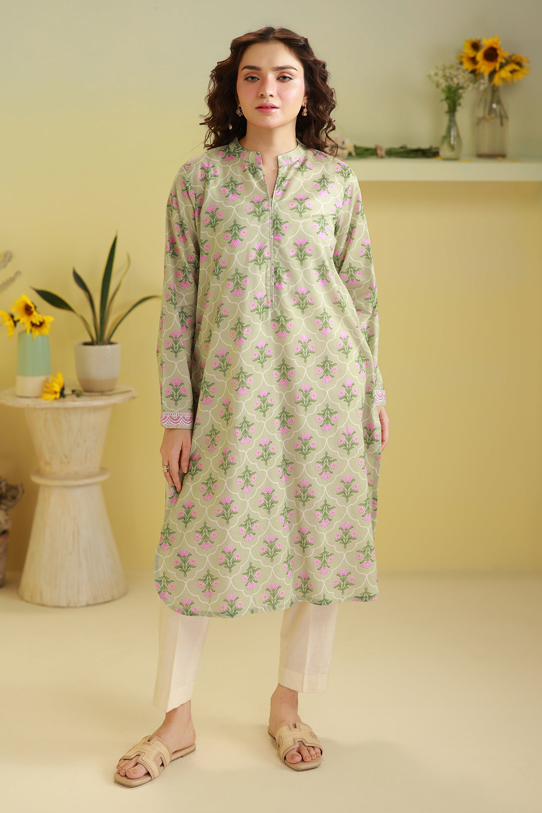 Zellbury Stitched Summer 1 Piece Lawn Kurta - 2541 RTW - Stitched Shirt For Women - Dress For Girls - Women Pret - Summer '1.0 - Essential Pret Collection-2026