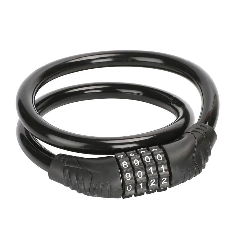Grand Lock Portable Security 4-Digit Code Bike Lock- Anti-theft Wire lock- Mountain Bike Wire Lock- Bicycle Lock- Lock for Motorcycle Scooter- Safety Helmet Lock- Steel Wire Chain Lock