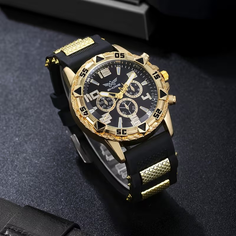 A Set of 2 Stylish And High-End Vintage Quartz Watches for Men, Perfect As a Gift for Christmas, Valentine'S Day, Anniversaries, Or Birthdays; a Must-Have for Trendy Men