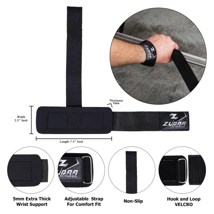 Gym Wrist Strap weightlifting hand support cotton lifting strap for body  building training fitness dead lift power gym lifting workout grip neoprene