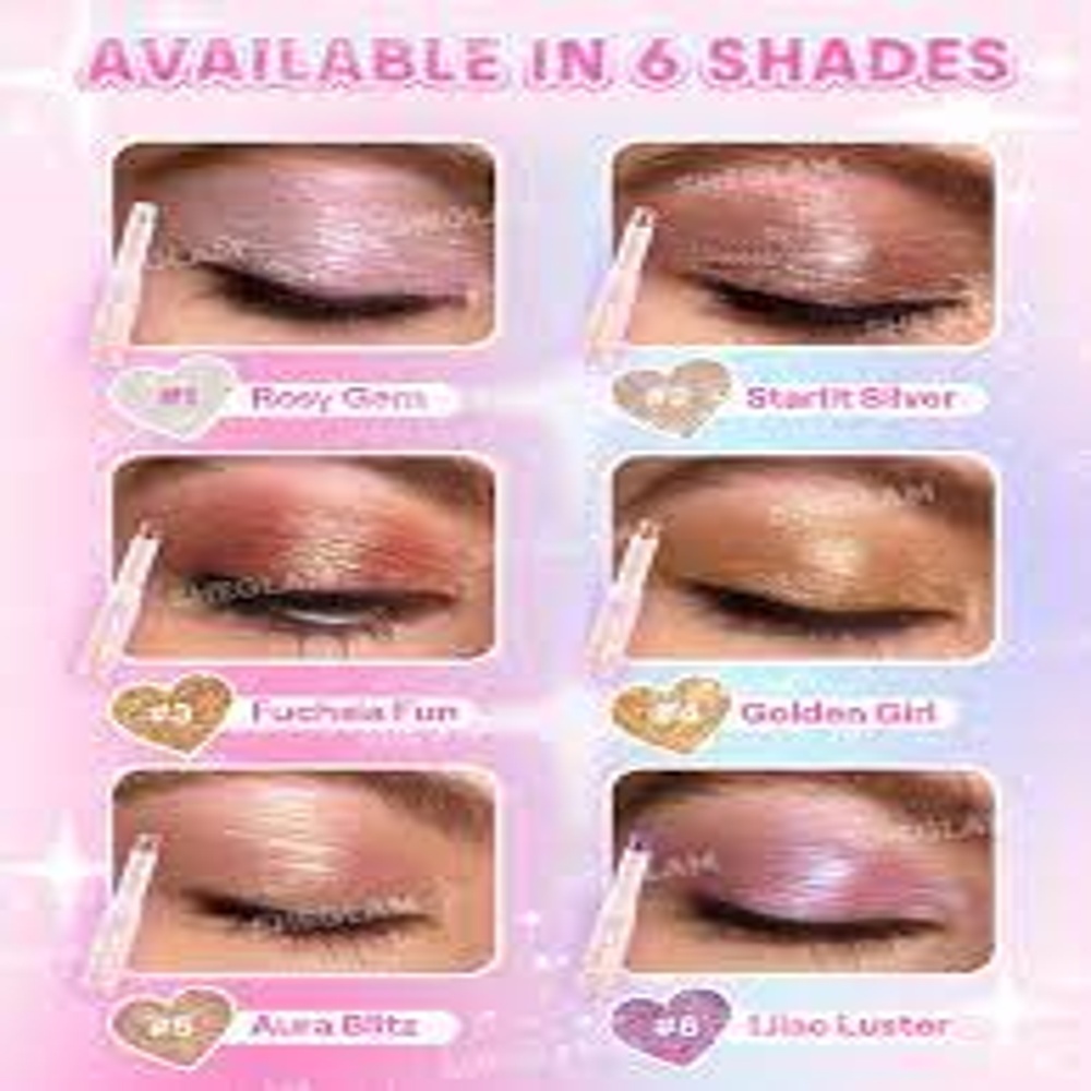 Jelly Eyeshadow Highlight Stick, Glitter Shimmer, High Pigmentation, Long Lasting