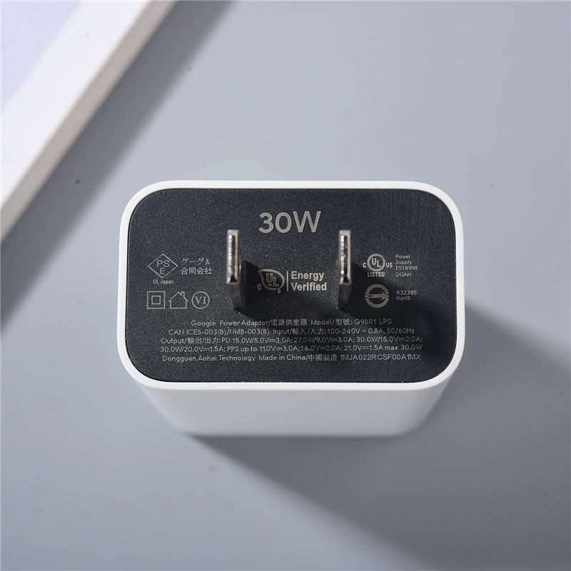Google 30W USB Type-C Charger Adapter With Cable PD Fast Charging for Pixel 6/6A/6Pro/7/7A/7Pro/8/8A/8pro/9/9Pro/9Pro XL Rapid Support