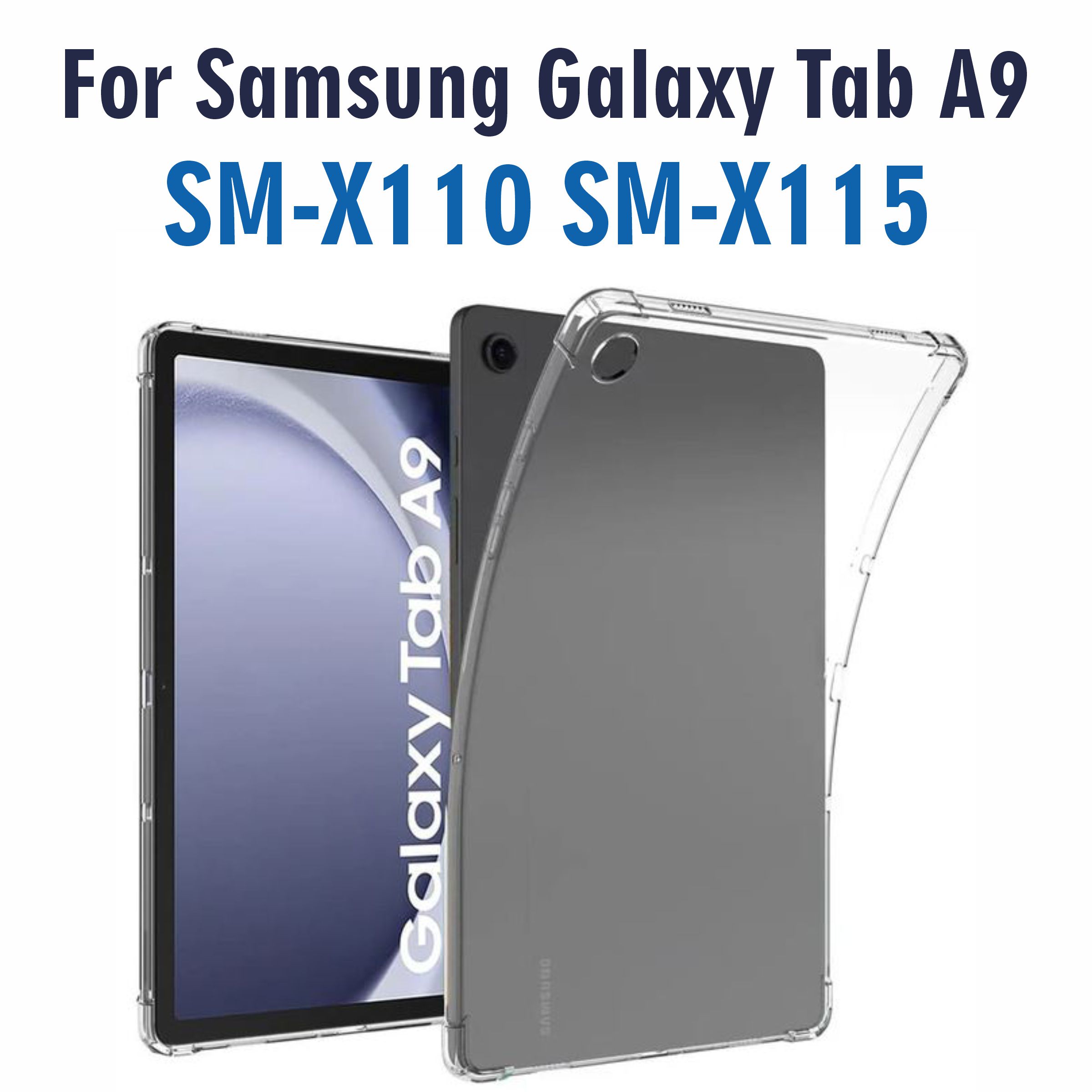 Samsung Galaxy Tab A9 8.7 2023 SM-X110 SM-X115 Tablet Case TPU Cover Shockproof Protected Clear Silicone Case