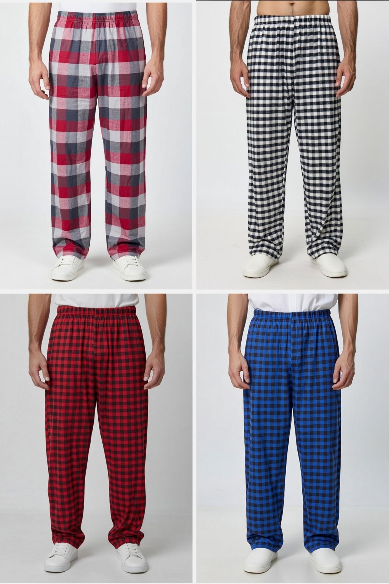 Men Checked Pajama Trousers – Comfortable Sleepwear & Home Wear Random Colour