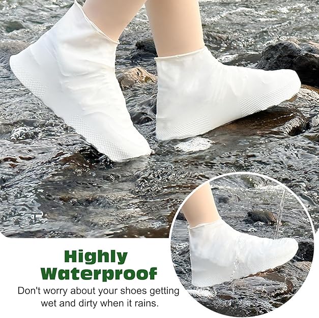 Silicone Waterproof Non-Slip Reusable Rain Shoe Covers – Durable & Protective